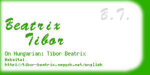 beatrix tibor business card